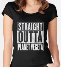 Straight Outta Planet Vegeta - Dragon Ball Z Women's Fitted Scoop T-Shirt