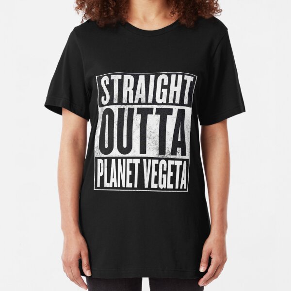 Straight Outta Planet Vegeta - Dragon Ball Z Slim Fit T-Shirt