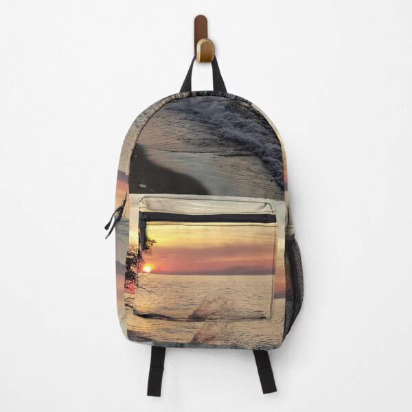 Item preview, Sunset and wave breaking designed and sold by J Rier Photography.