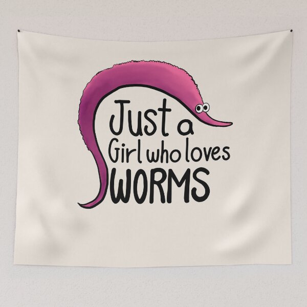 Item preview, Worm on A String Just A Girl Who Loves WORMS   designed and sold by basselelkadi.