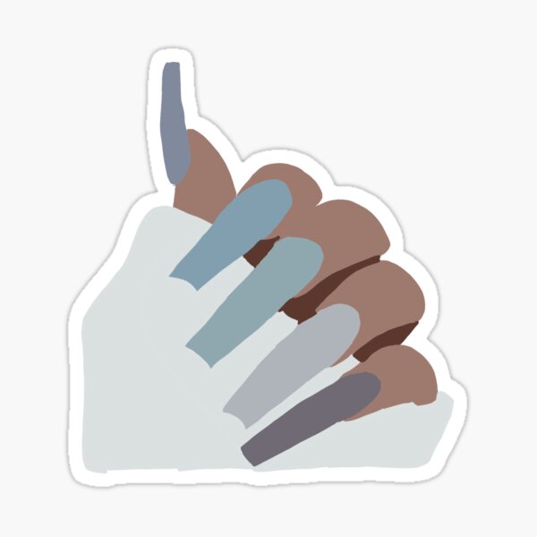 Long Nails Stickers Redbubble