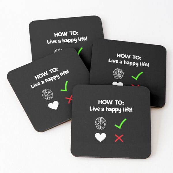 Item preview, How to Live a Happy Life Quote Design designed and sold by TheGreekGuy.