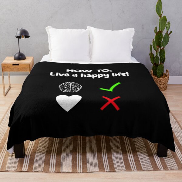 Item preview, How to Live a Happy Life Quote Design designed and sold by TheGreekGuy.