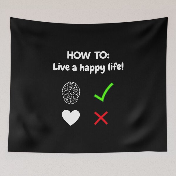 Item preview, How to Live a Happy Life Quote Design designed and sold by TheGreekGuy.