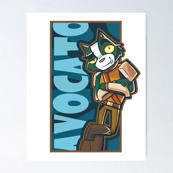 Vista previa del artículo con la obra «Final Space Avocato es Awesome White», diseñado y vendido por supermara.