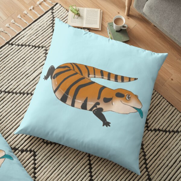 Beautiful Blue-Tongued Skink Floor Pillow