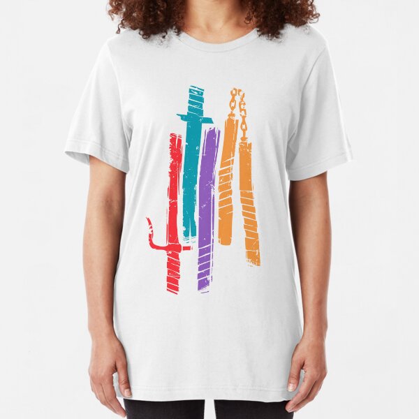 TMNT Weapons Shirt Slim Fit T-Shirt