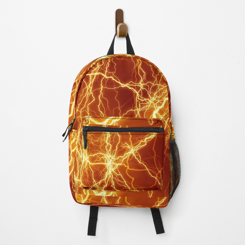 "electricity lightning pattern background" Backpack by bestoffers