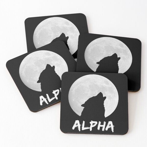Item preview, Alpha Wolf Moon Silhouette Wild Howling  designed and sold by h44k0n.