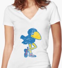 Vintage Jayhawk Women's Fitted V-Neck T-Shirt