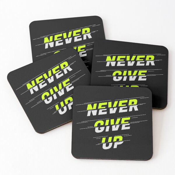 Item preview, Never Give Up - Gym Slogan designed and sold by motivationaltee.