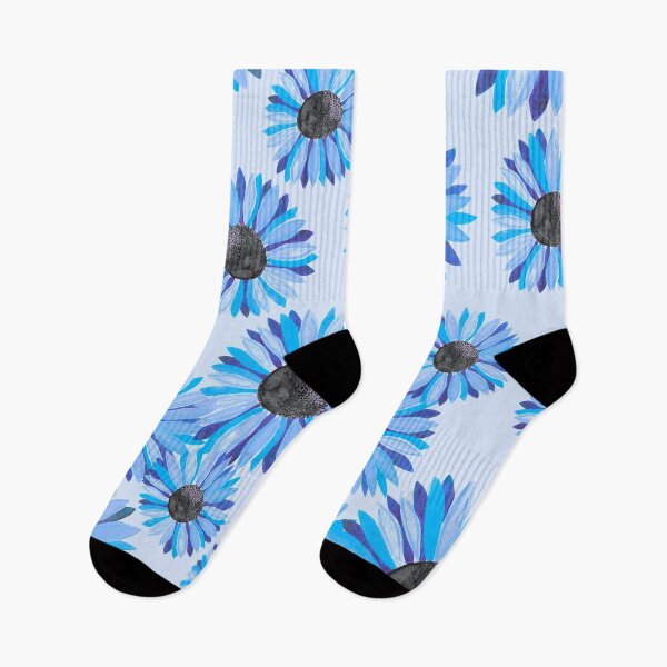 Item preview, Watercolor Sunflowers Pattern - Blue Background designed and sold by monitdesign.