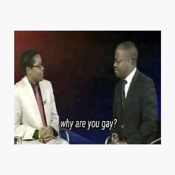 tv news host interview why are you gay meme video
