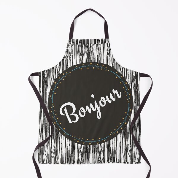 Item preview, Hospitality Range - Bonjour with wood pattern designed and sold by TeeZoneZtore.