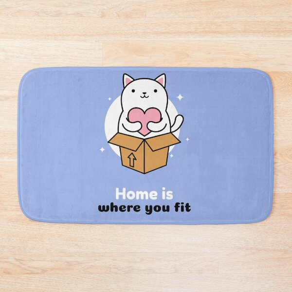 Item preview, HOME IS WHERE YOU FIT CUTE CAT designed and sold by SimplyAverage.