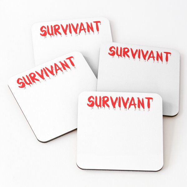 Item preview, SURVIVOR TEXT POSITIVE SIMPLE FUN VINTAGE RED designed and sold by martinosfr.