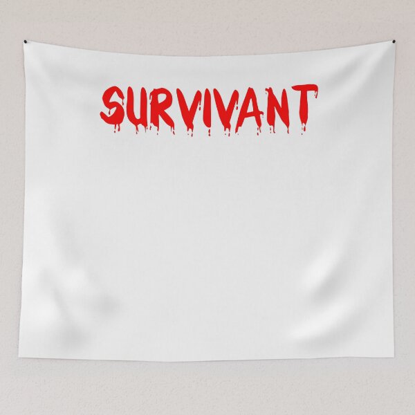 Item preview, SURVIVOR TEXT POSITIVE SIMPLE FUN VINTAGE RED designed and sold by martinosfr.