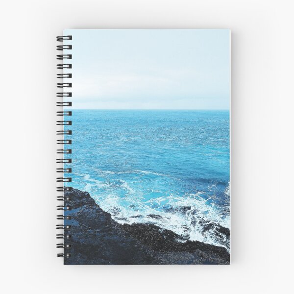 Item preview, Blue Layered Ocean Horizon with Crashing Waves designed and sold by yappei.
