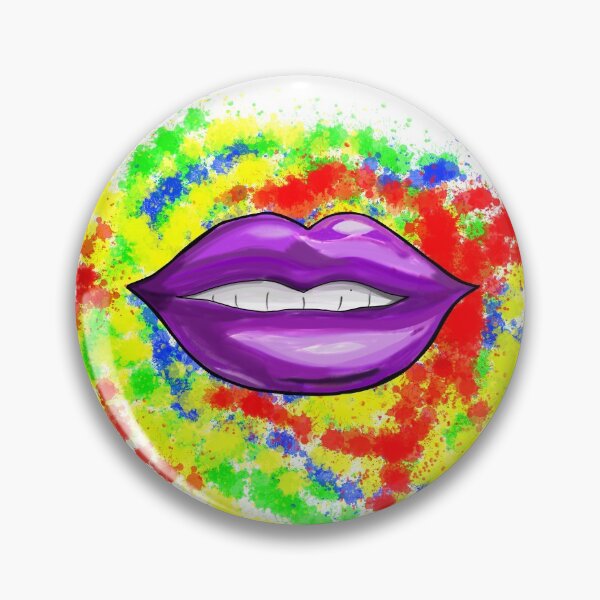 Item preview, Sexy Purple Plump Lips with Art paint splat designed and sold by SilverSquirrels.