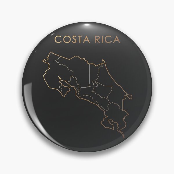 Item preview, Costa Rica Gold Outline Map with State Boundaries designed and sold by Alo.