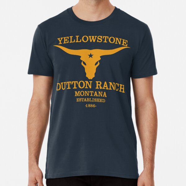 Conception de vêtements YellowStone Skull Bull Dutton Ranch T-shirt premium
