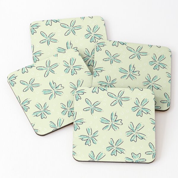 Aperçu de l'œuvre Petite fleur motif vert créée et vendue par LauMonart.