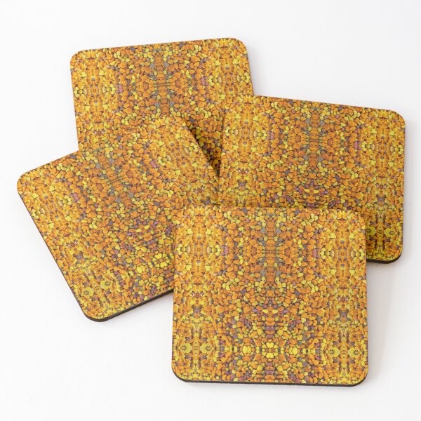 Item preview, Symmetric honeybees photorealistic pollen grains colorful variable depth patterns psychedelic geometry designed and sold by shelfpublisher.