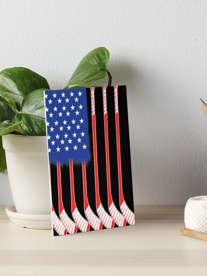 Strong Us Flag Patriotic American Hockey Player Ice Hockey Gifts For Fan  Art Print by Zery Bart - Fine Art America