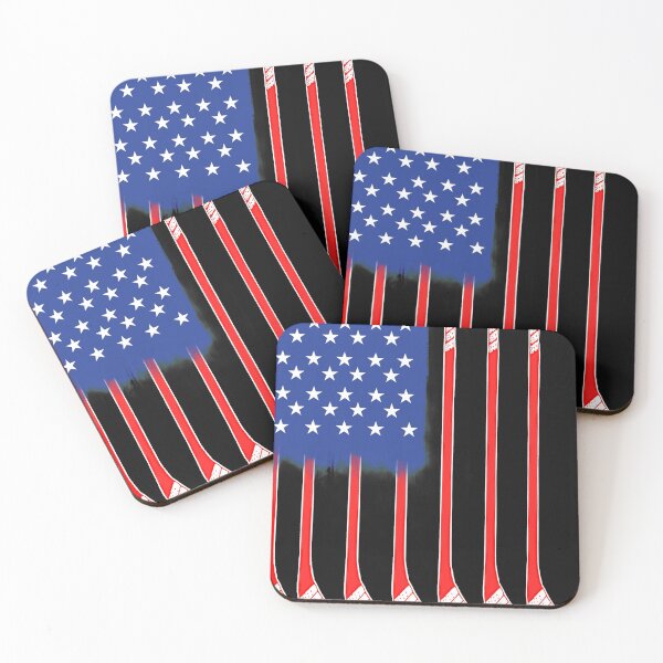 Item preview, Hockey American Flag designed and sold by Sticker-Tee.