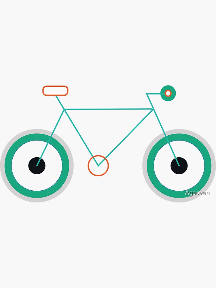 "Classic bike, green color Classic Bike Vectors" Sticker for Sale by