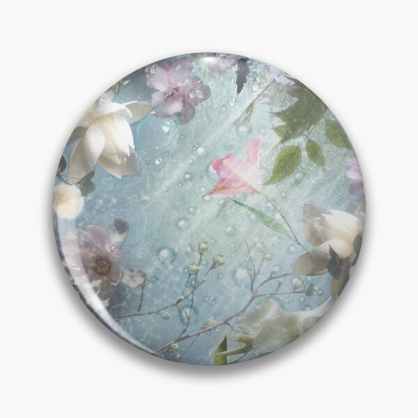 Item preview, Flowers and Waters in Pale Pink and White designed and sold by Eva Nev.
