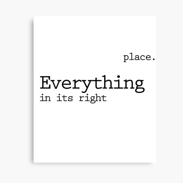 Item preview, Everything in its right place (black) designed and sold by alextoherdesign.