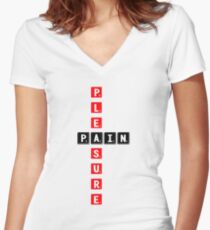 Pleasure & Pain Women's Fitted V-Neck T-Shirt