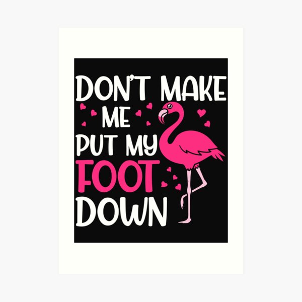 Flamingo Don\u2019t make me put my foot down grey and pink geometric print in a suede effect pink photo frame