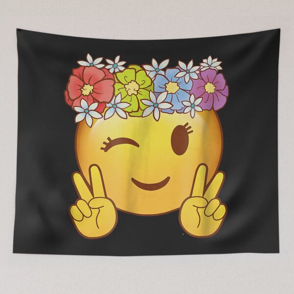 Item preview, Hippie Flower Power Crown Peace Smiley Emoji Girls designed and sold by tichtodhe.
