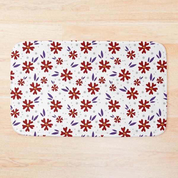 Item preview, Floral Seamless Red Blue White Patterns #3 designed and sold by SalahBlt.