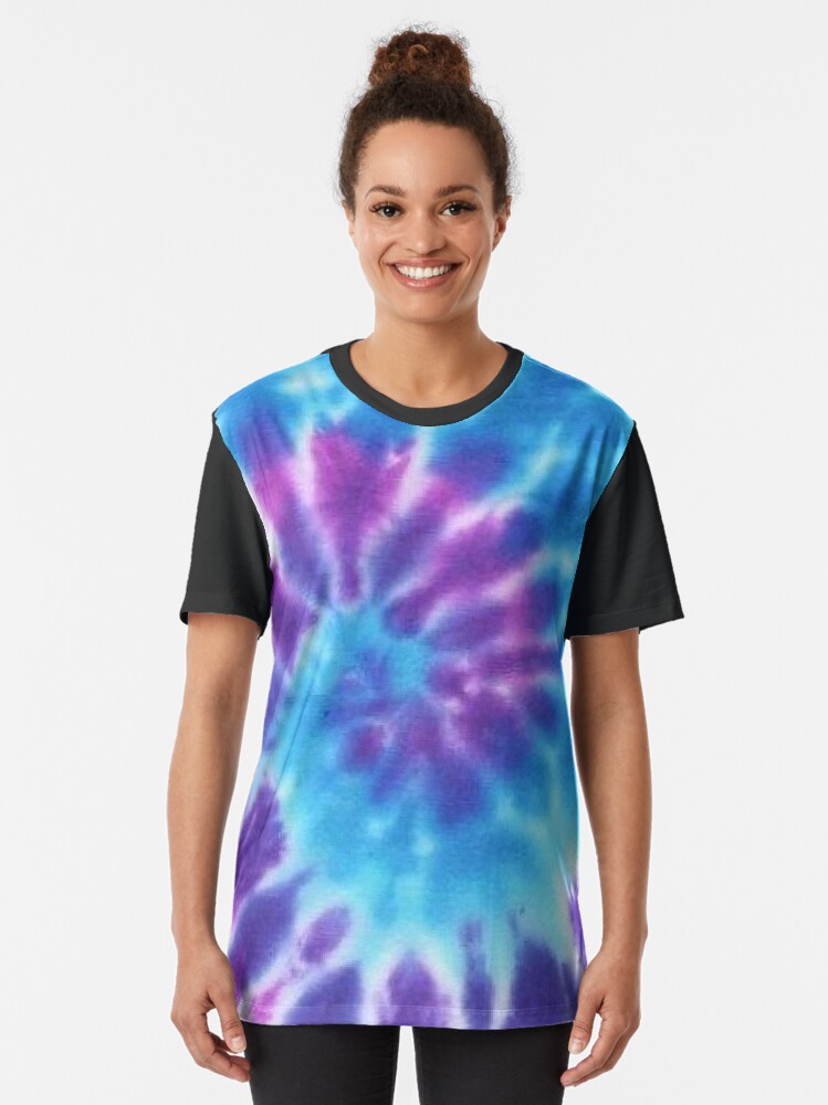 blue tie dye shirt women's