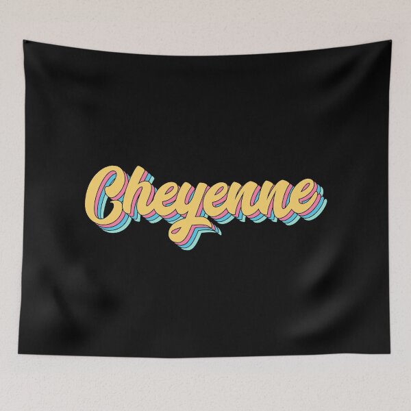 Item preview, Cheyenne Retro Yellow Script designed and sold by modeoftravel.