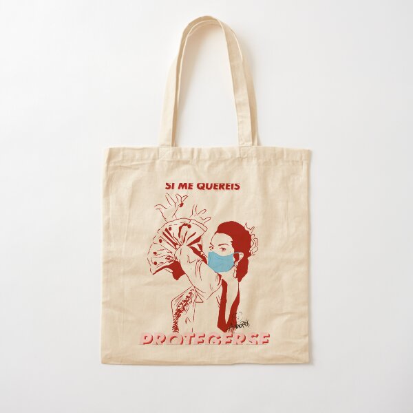 SI ME QUERÉIS PROTEGERSE Bolsa de algodón