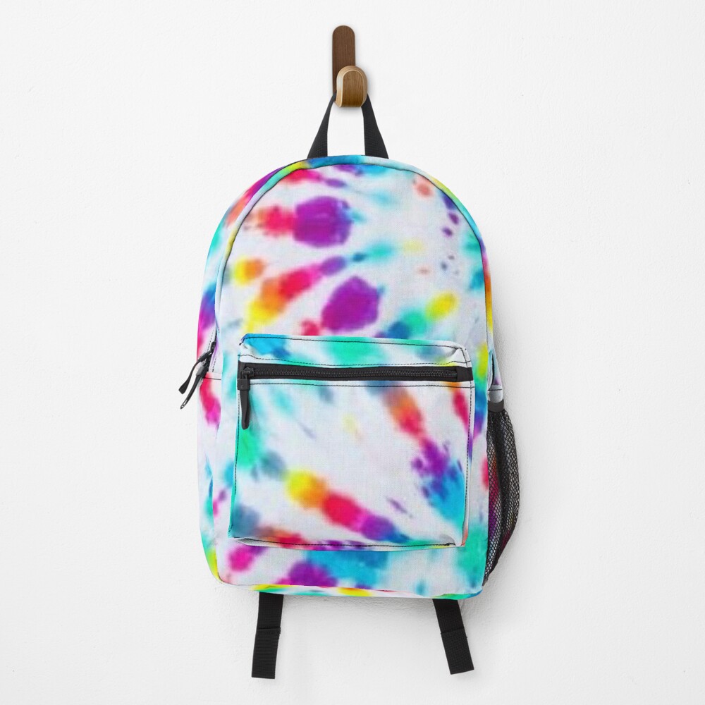 Discover Rainbow And White Tie Dye Backpack