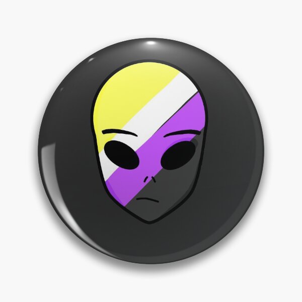 Item preview, non binary alien designed and sold by emsfunkydesigns.