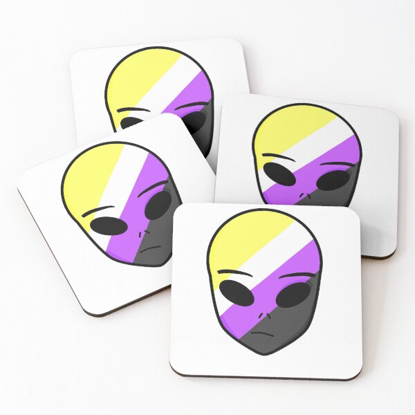 Item preview, non binary alien designed and sold by emsfunkydesigns.