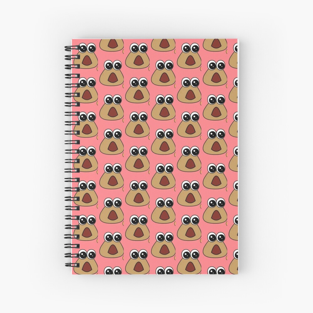 Man faced Pou Spiral Notebook for Sale by AnxBananx