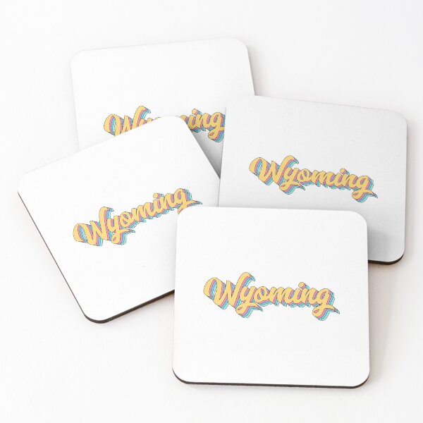 Item preview, Wyoming State Retro Yellow Script designed and sold by modeoftravel.