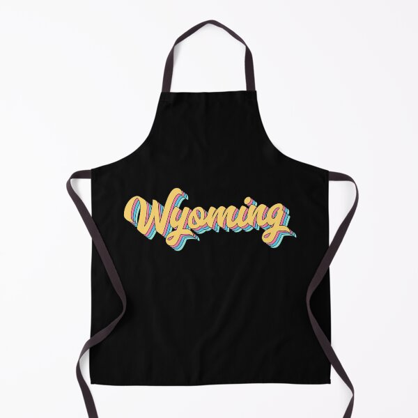 Item preview, Wyoming State Retro Yellow Script designed and sold by modeoftravel.