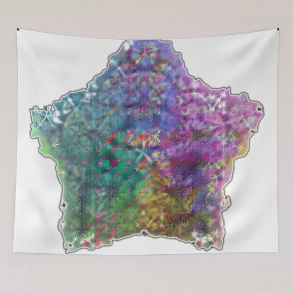 Artikelvorschau, Algorithmus-generiertes Fraktaldesign „Regenbogenstern“ entworfen und verkauft von ash-mystic.