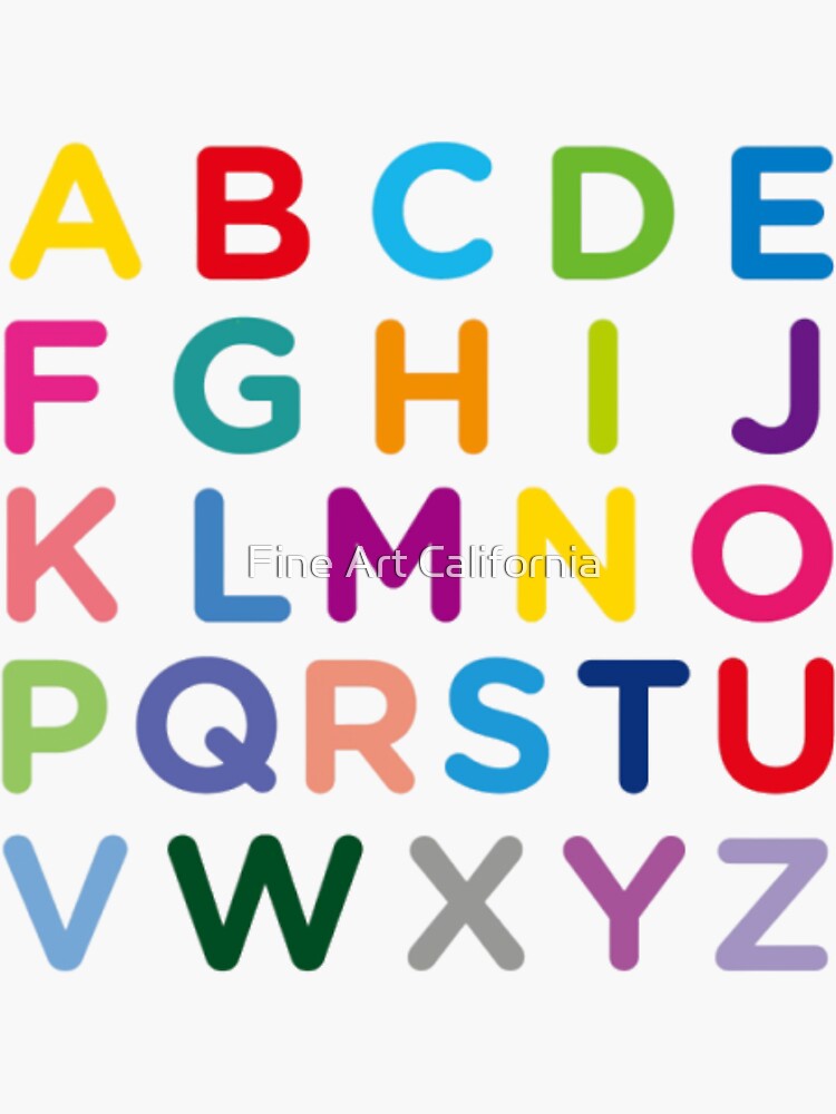 Alphabet Uppercase Columns | Wall Decal for Kids