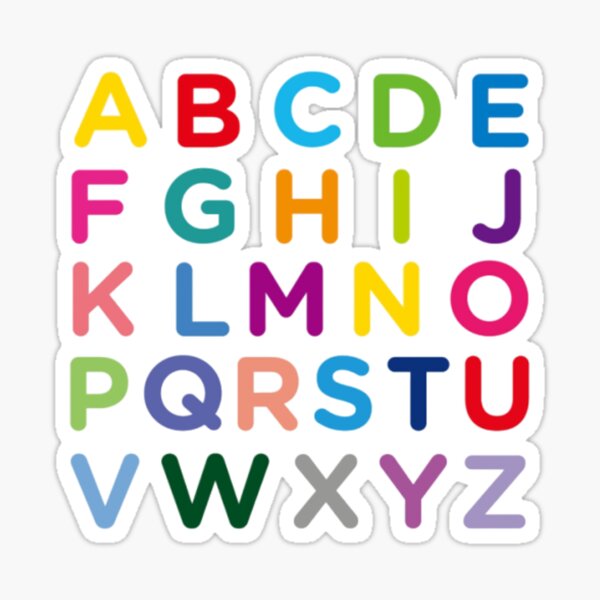 uppercase alphabets  Sticker for Sale by Fine Art California
