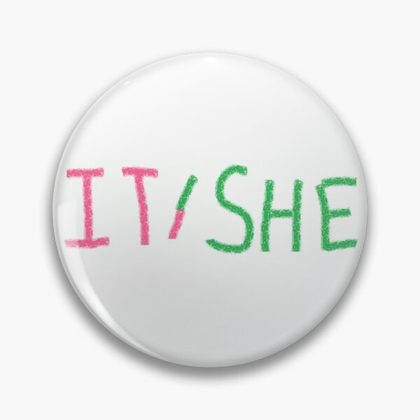 Item preview, pink and green it/she pronouns designed and sold by elfcolt.