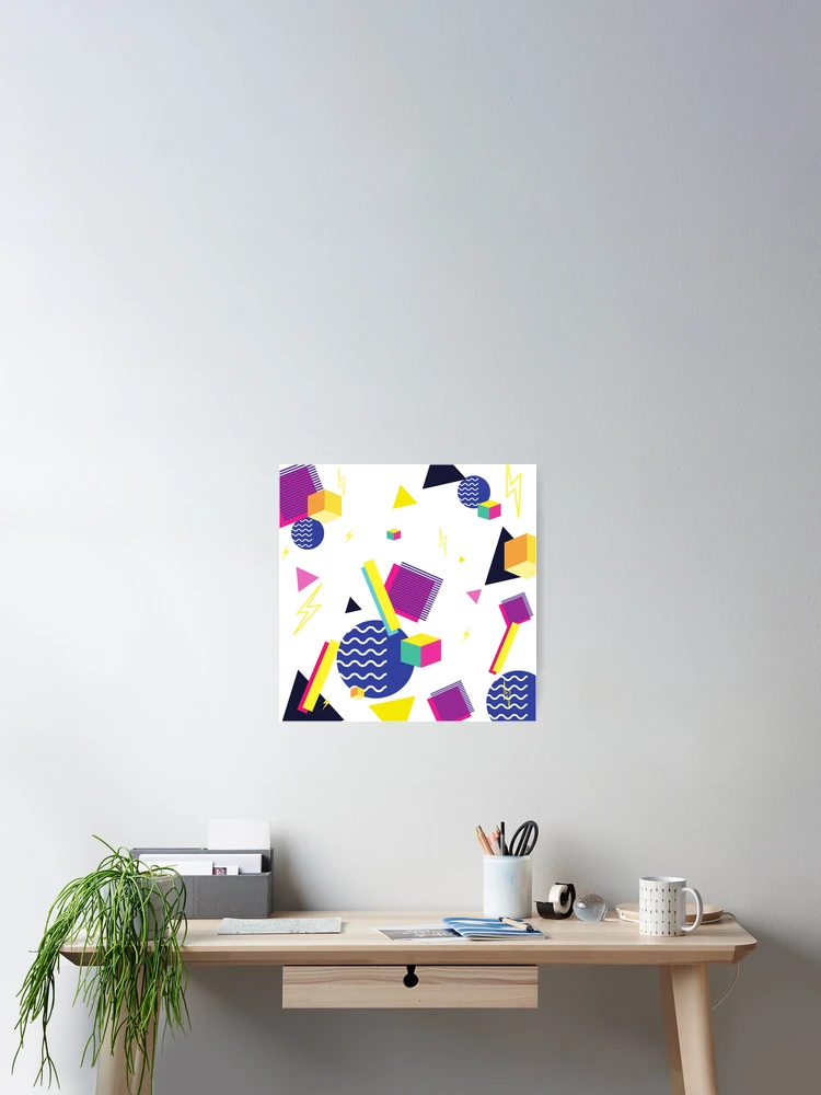 Thumbnail 2 of 3, Poster, Retro 80's Design Pattern designed and sold by ThatMerchStore.